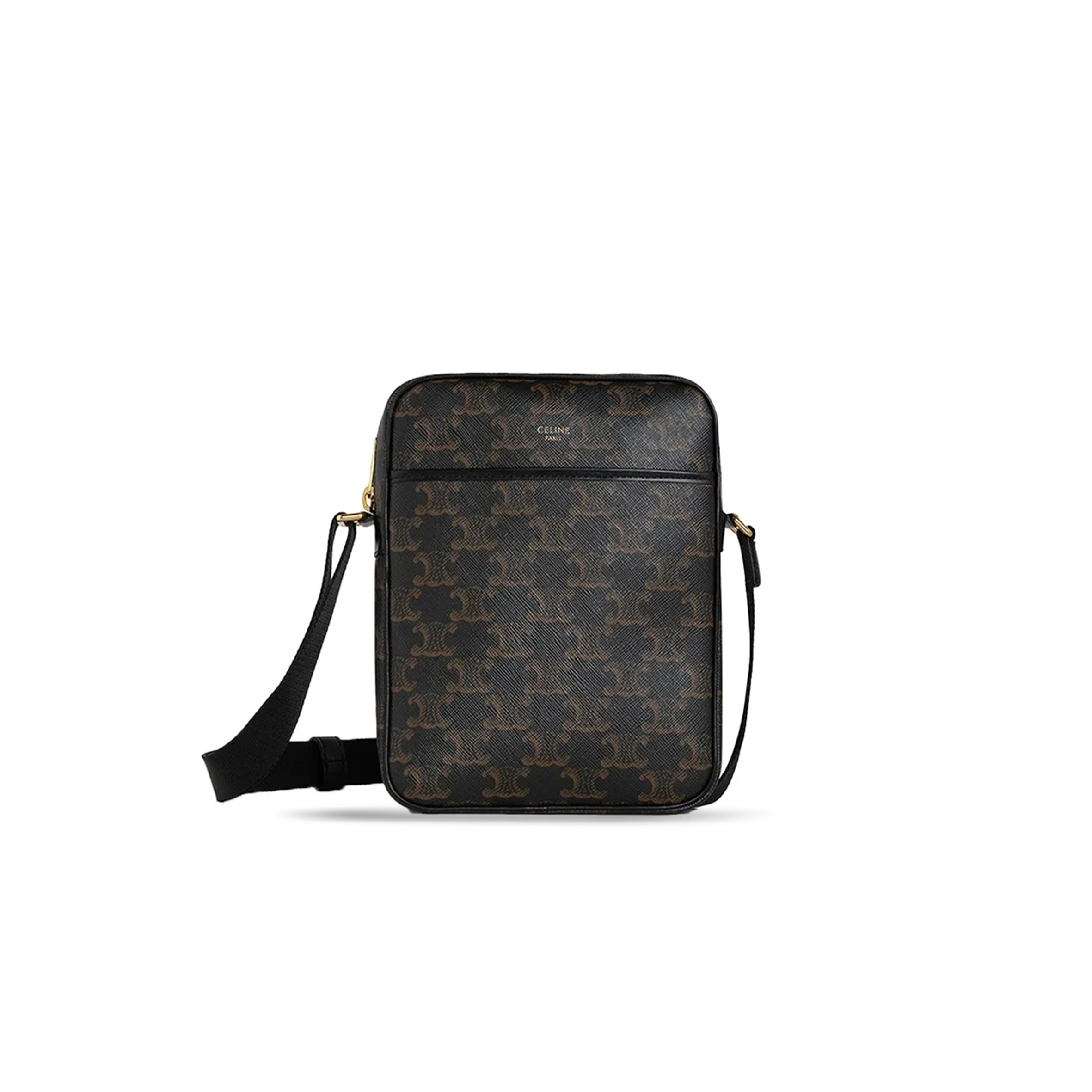 Ce**e small messenger bag in triomphe canvas and calfskin 190872bsz.38no (20.5*15.5*4.5cm)